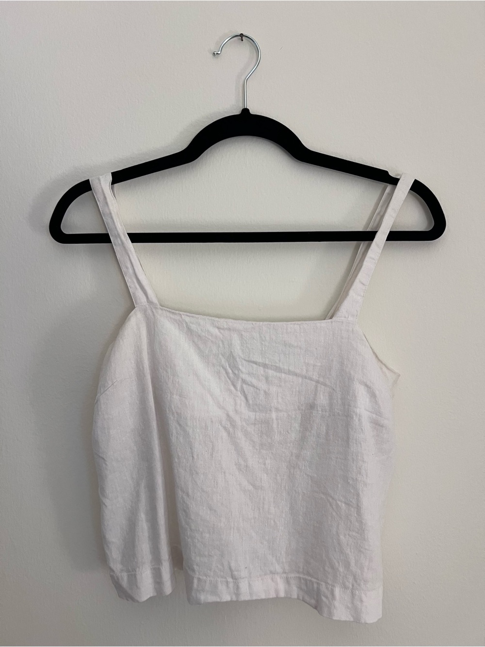 Glassons White Linen Square Neck Cami